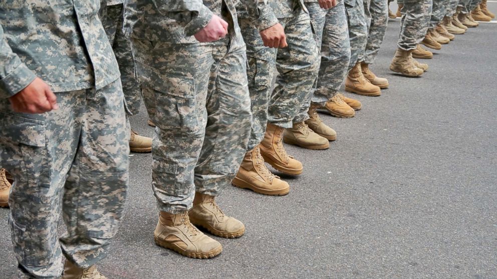 PHOTO: U.S. military troops in formation.