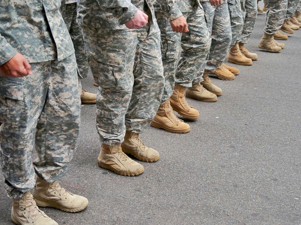 PHOTO: U.S. military troops in formation.