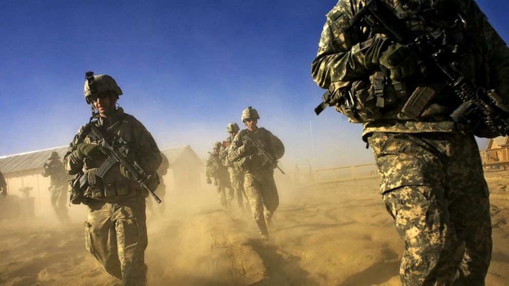 PHOTO: US Army soliders from 1-506 Infantry Division set out on a patrol in Paktika province, situated along the Afghan-Pakistan border, Nov. 28, 2008.