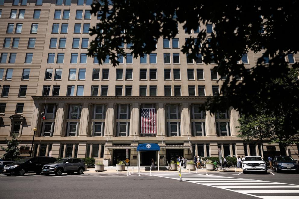 PHOTO: The US Department of Veterans Affairs building is seen on Aug. 21, 2024 in Washington, DC.