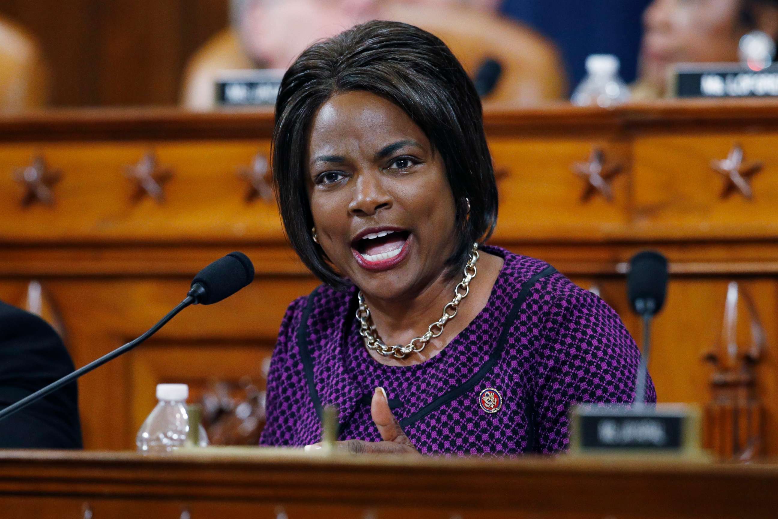PHOTO: Rep. Val Demings gives her opening statement during a House Judiciary Committee markup of the articles of impeachment against President Donald Trump on Capitol Hill in Washington.