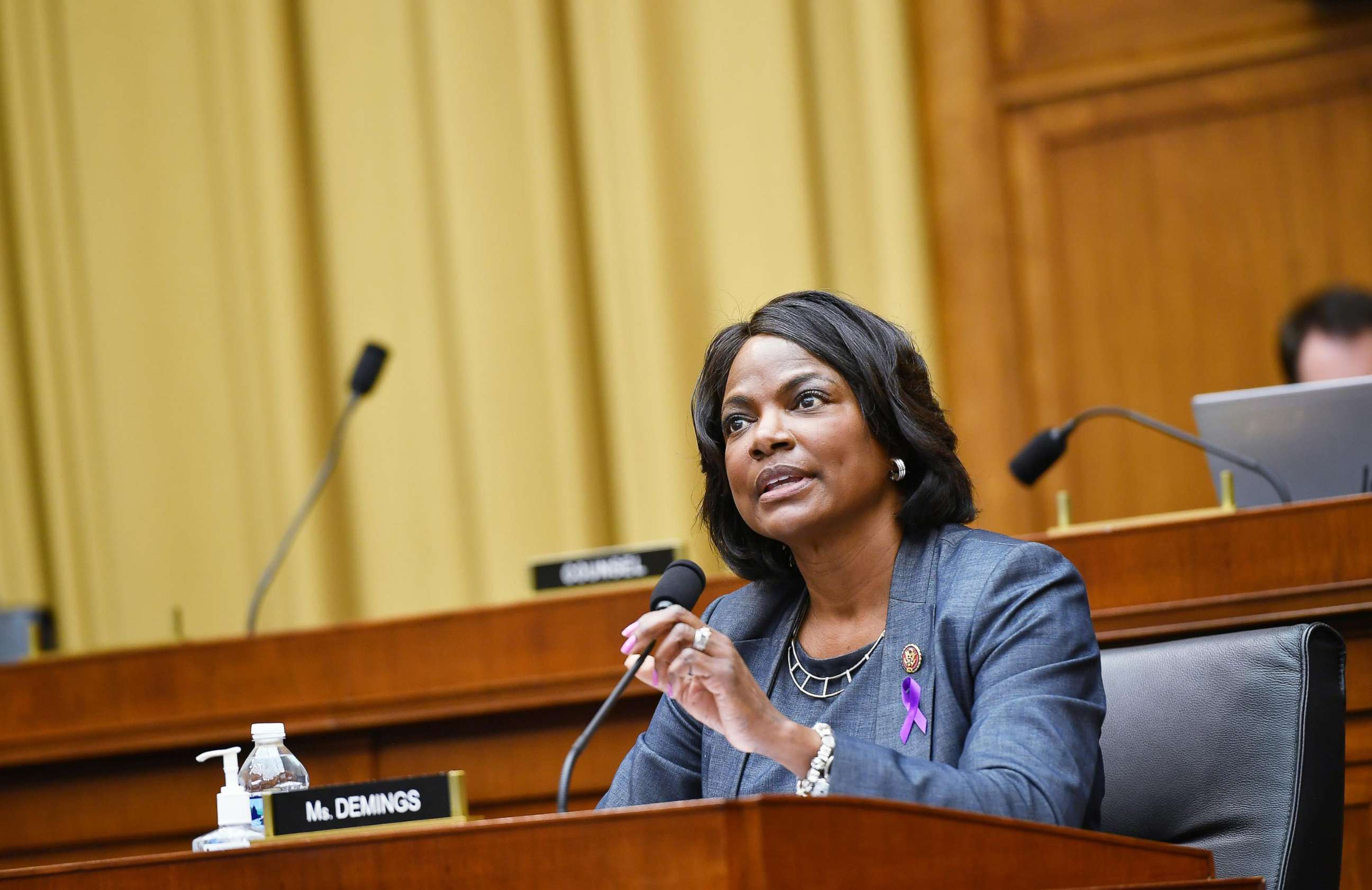 PHOTO: In this July 29, 2020, file photo, Rep. Val Demings speaks during a House Judiciary Subcommittee on Antitrust, Commercial and Administrative Law hearing in the Rayburn House office Building on Capitol Hill in Washington, DC.