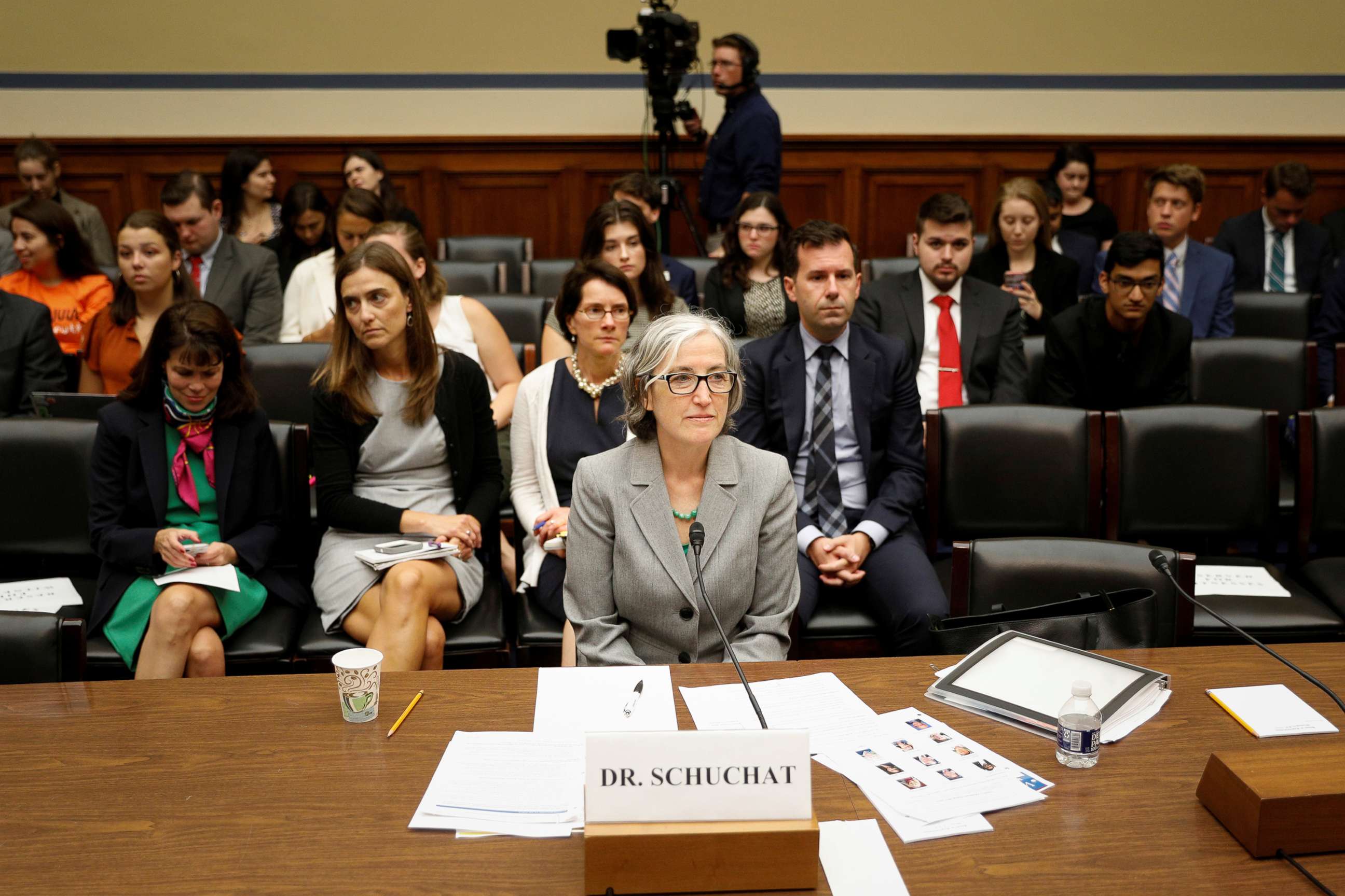 PHOTO: Dr. Anne Schuchat, principal deputy secretary of the Centers for Disease Control and Prevention, testifies before a House Oversight and Reform's Economic and Consumer Policy Subcommittee hearing in Washington, September 24, 2019.