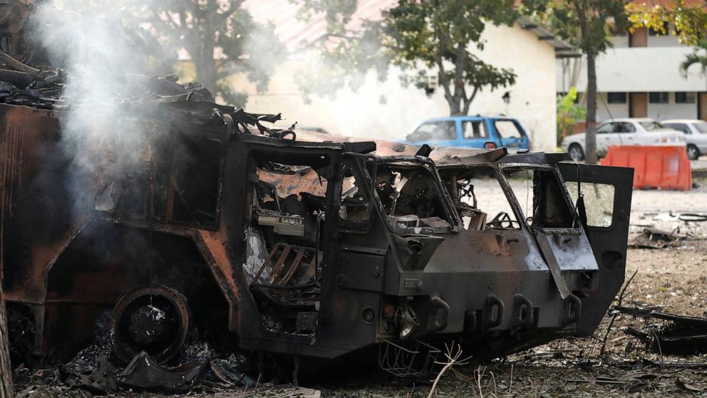 PHOTO: A destroyed anti-aircraft unit at La Carlota military air base, after U.S. President Donald Trump said the U.S. has struck Venezuela and captured its President Nicolas Maduro, in Caracas, Venezuela, Jan. 3, 2026.