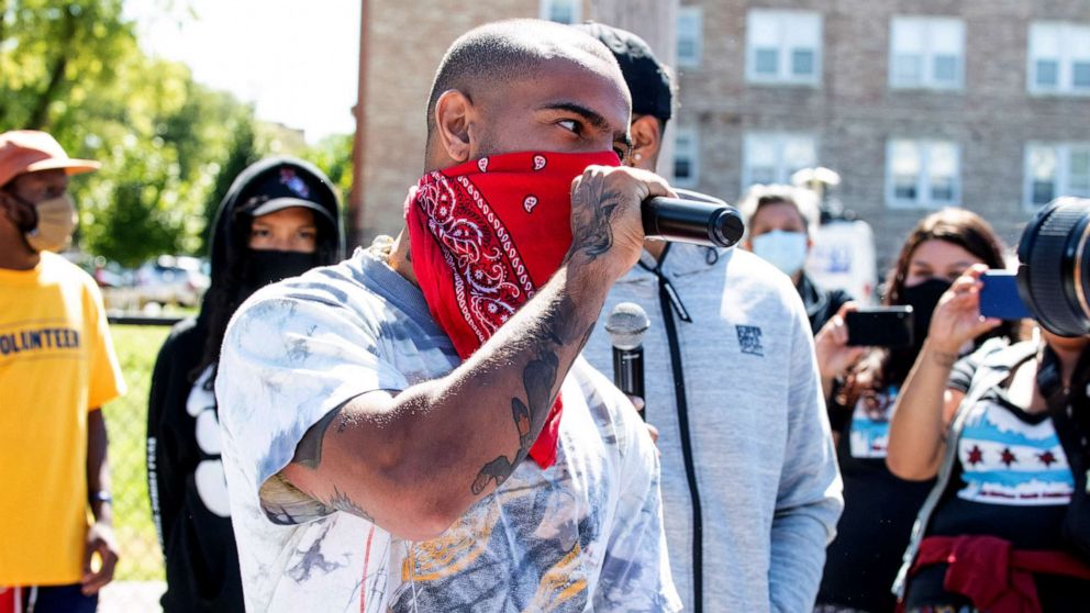 PHOTO: Vic Mensa attends the Year Of The Youth Peace Walk & Give Back Event at Overton Elementary School, Sept. 19, 2020 ,in Chicago.