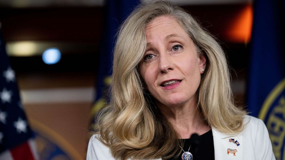 PHOTO: Rep. Abigail Spanberger speaks during the news conference on the Lower Food and Fuel Costs Act in the Capitol in Washington, June 15, 2022.