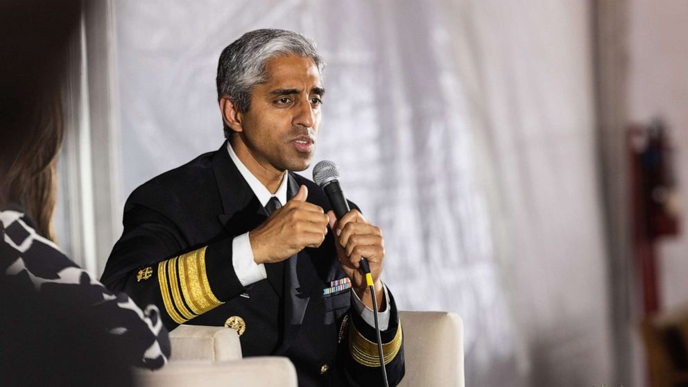 PHOTO: Vivek Murthy, surgeon general, speaks during The Texas Tribune Festival in Austin, Texas, Sept. 24, 2022. 