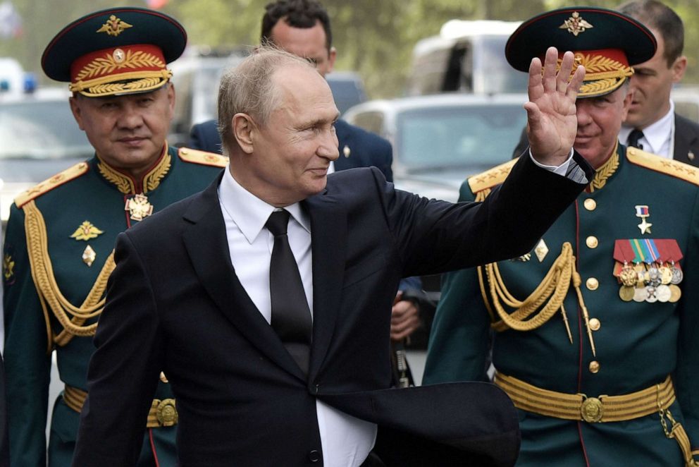 PHOTO: Russian President Vladimir Putin participates in the Navy Day celebration in Saint Petersburg, Russia,  July 28, 2019.