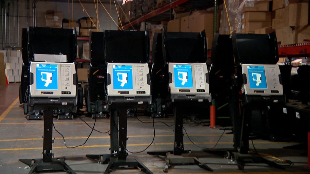 PHOTO: Election officials say new voting "super centers" in dozens of major American cities will allow placement of dozens of ballot machines at ample social distance while creating convenience for citizens.