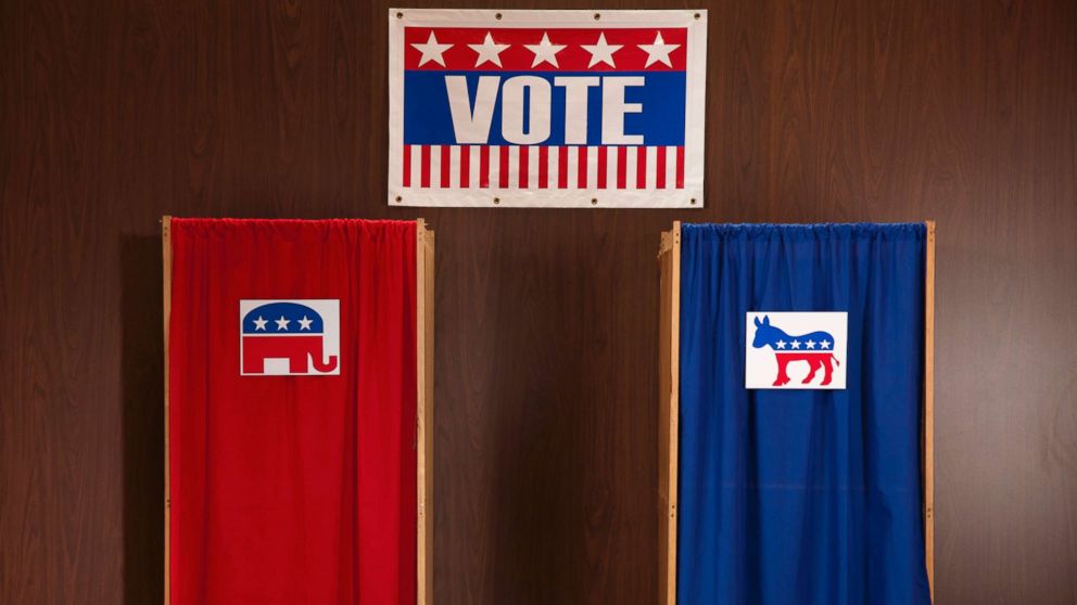 PHOTO: Voting booths are pictured in this undated stock photo.