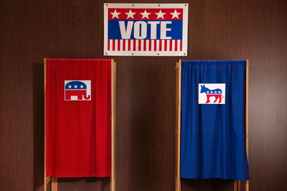 PHOTO: Voting booths are pictured in this undated stock photo.