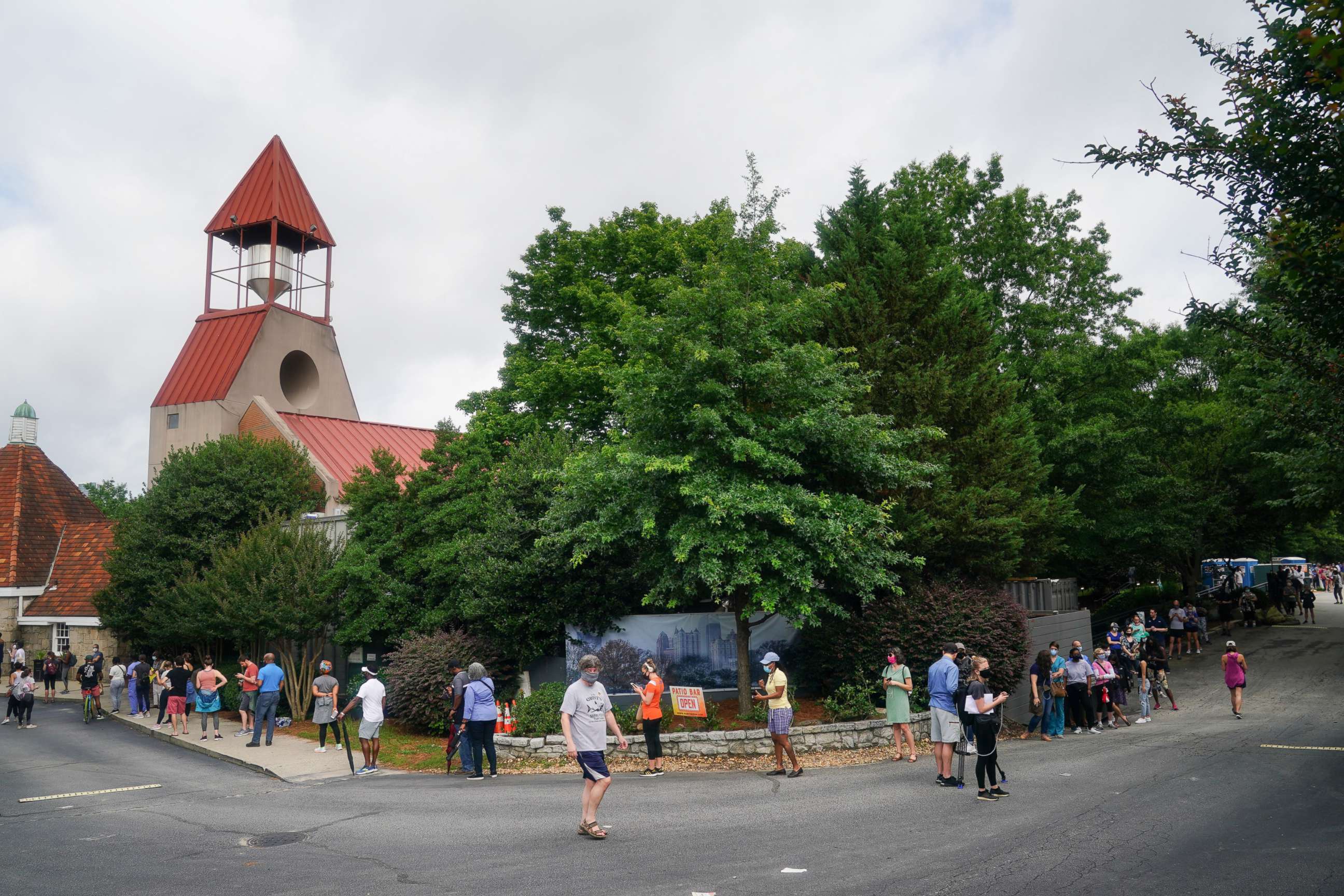 PHOTO: People wait in line to vote in Georgia's primary election, June 9, 2020 in Atlanta.