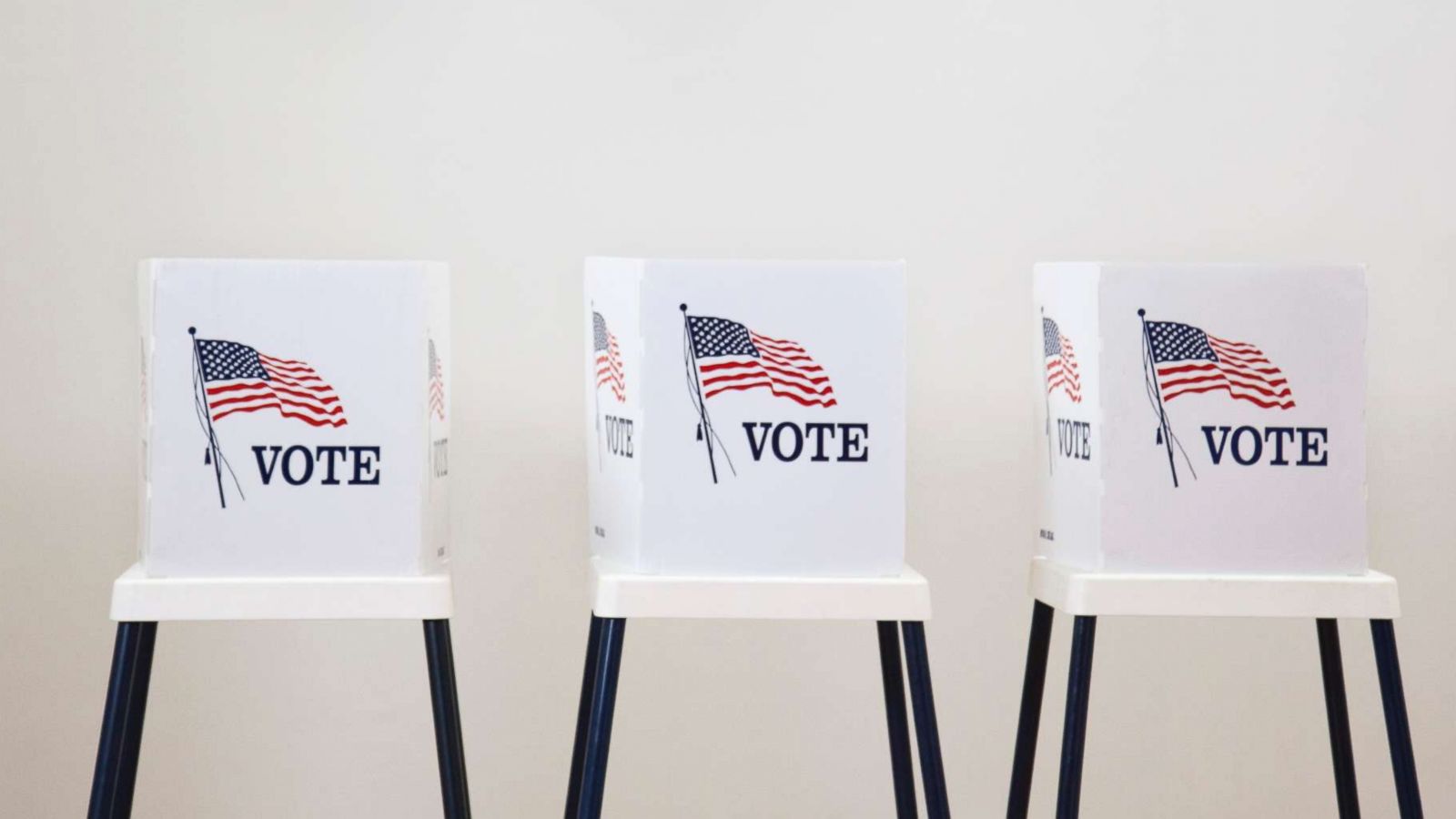 PHOTO: Voting machines at polling station.