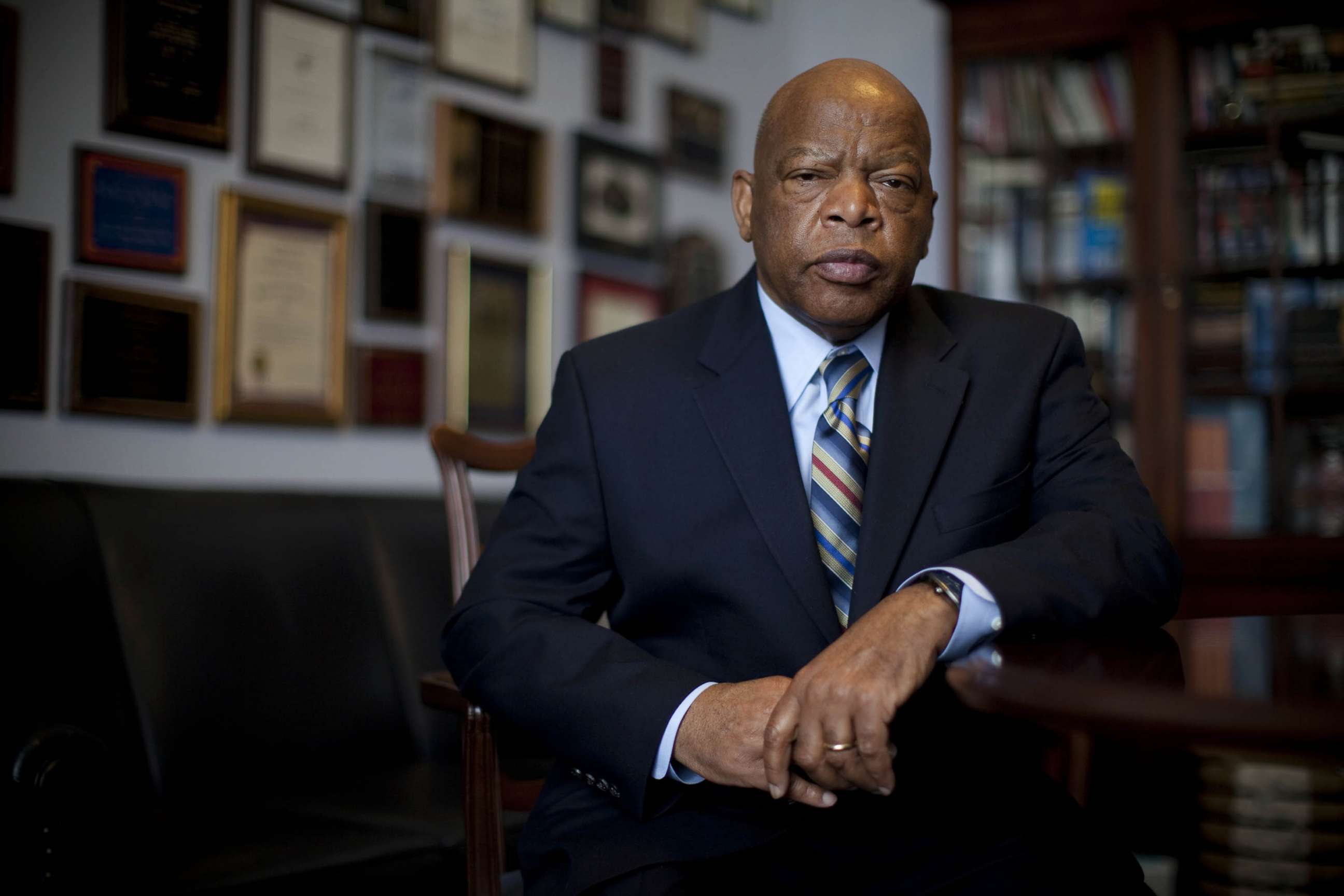 PHOTO: Congressman John Lewis is photographed in his offices in the Canon House office building in Washington, March 17, 2009.