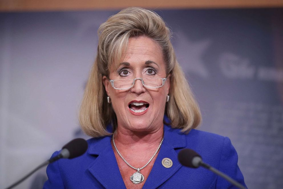 PHOTO: Rep. Ann Wagner speaks about her proposed paid family leave bill during a news conference at the U.S. Capitol, August 2, 2018 in Washington, DC.