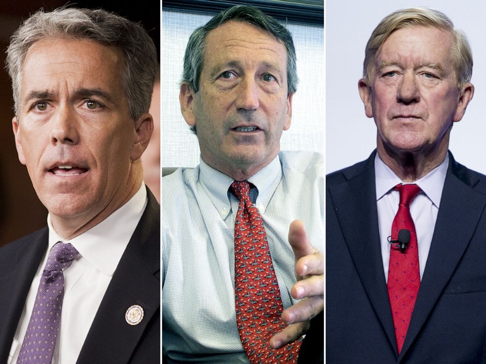 PHOTO: Joe Walsh, left, Mark Sanford and Bill Weld.