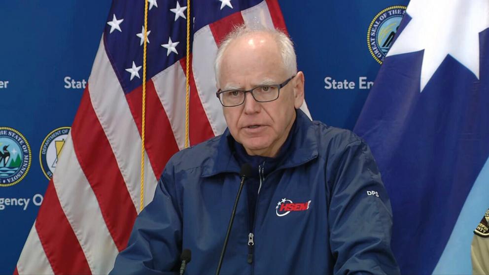 PHOTO: Minnesota Governor Tim Walz speaks at a press conference on Jan. 24, 2026.