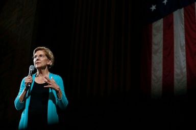 PHOTO: Democratic presidential candidate Sen. Elizabeth Warren, D-Mass., speaks during a Chicago Town Hall, June 28, 2019.