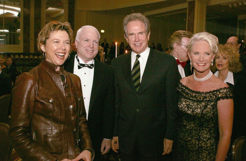 PHOTO: Actress Annette Bening, Senator John McCain (R-AZ), actor Warren Beatty and honoree Cindy MaCain pose at Operation Smile's 4th Annual Los Angeles Gala at the Regent Beverly Wilshire Hotel on Oct. 1, 2005 in Beverly Hills, Calif.