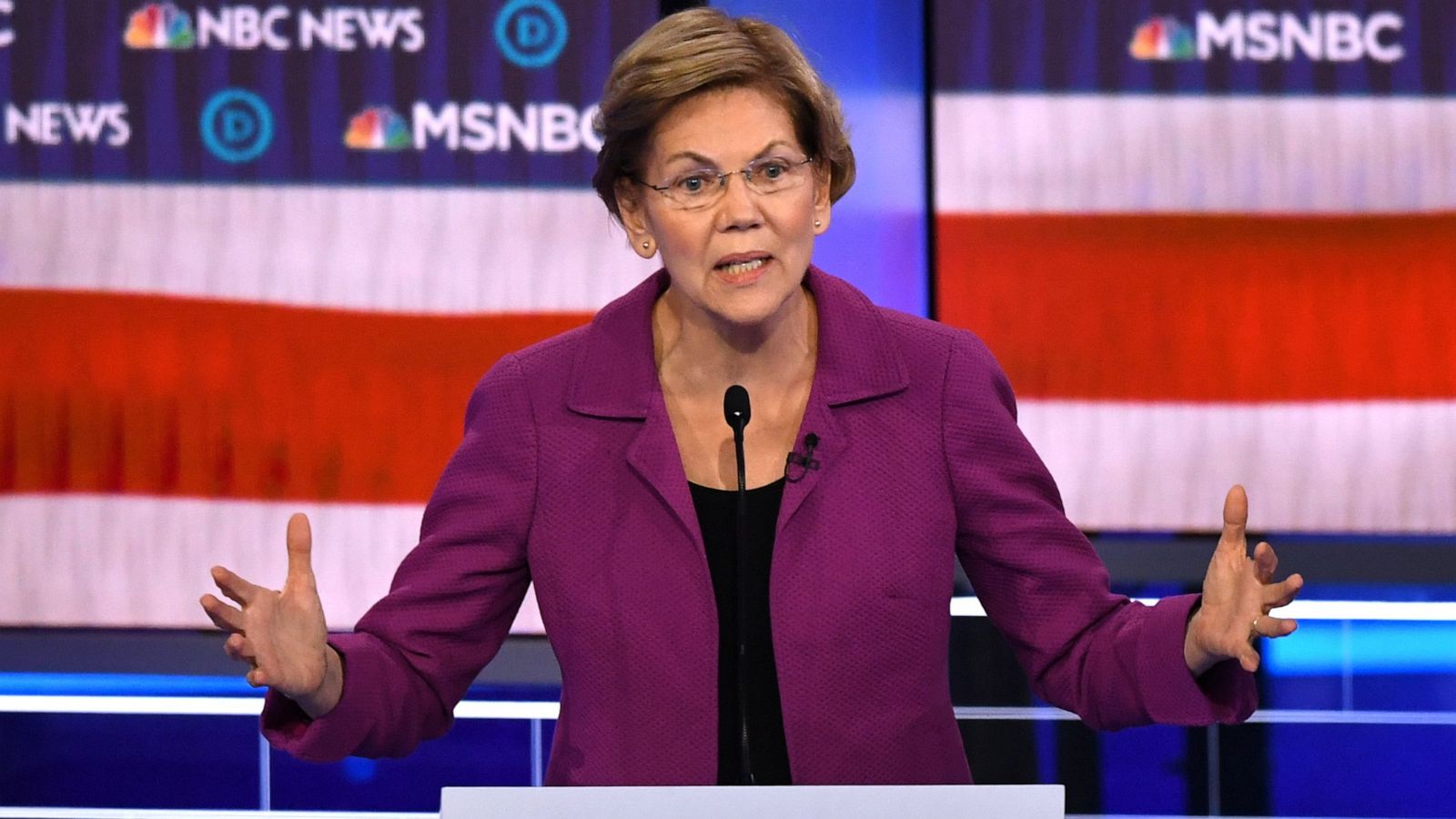 PHOTO: Democratic presidential hopeful Sen, Elizabeth Warren speaks during the ninth Democratic primary debate of the 2020 presidential campaign season at the Paris Theater in Las Vegas, Feb. 19, 2020.