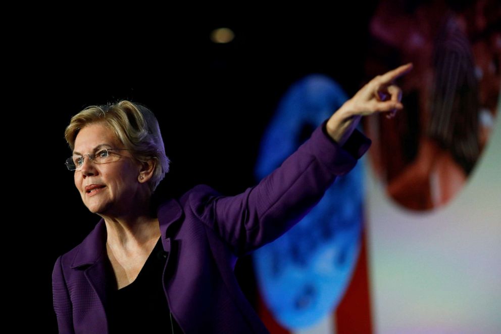 PHOTO: Democratic presidential candidate Massachusetts Sen. Elizabeth Warren attends the SEIU's Unions for All summit in Los Angeles, Ca., Oct. 4, 2019.