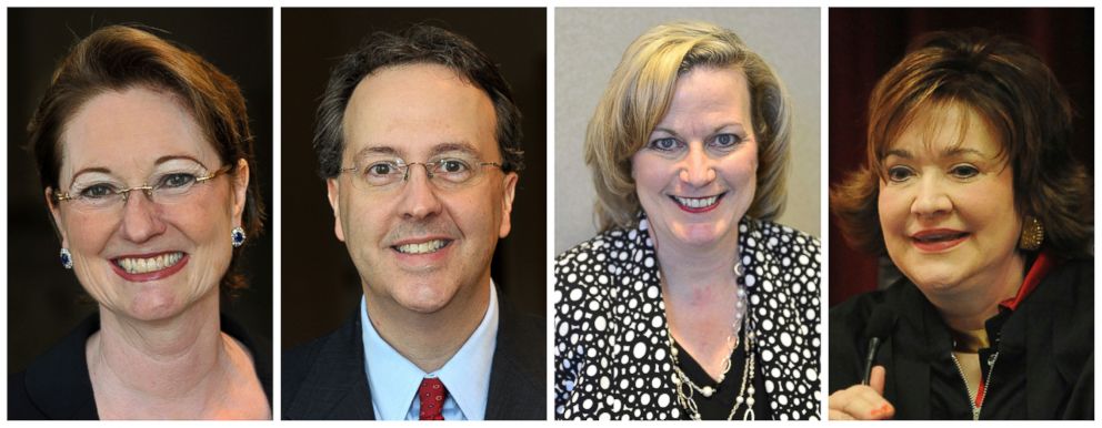 PHOTO: West Virginia state Supreme Court justices, from left, Robin Davis, Allen Loughry, Beth Walker and Margaret Workman.