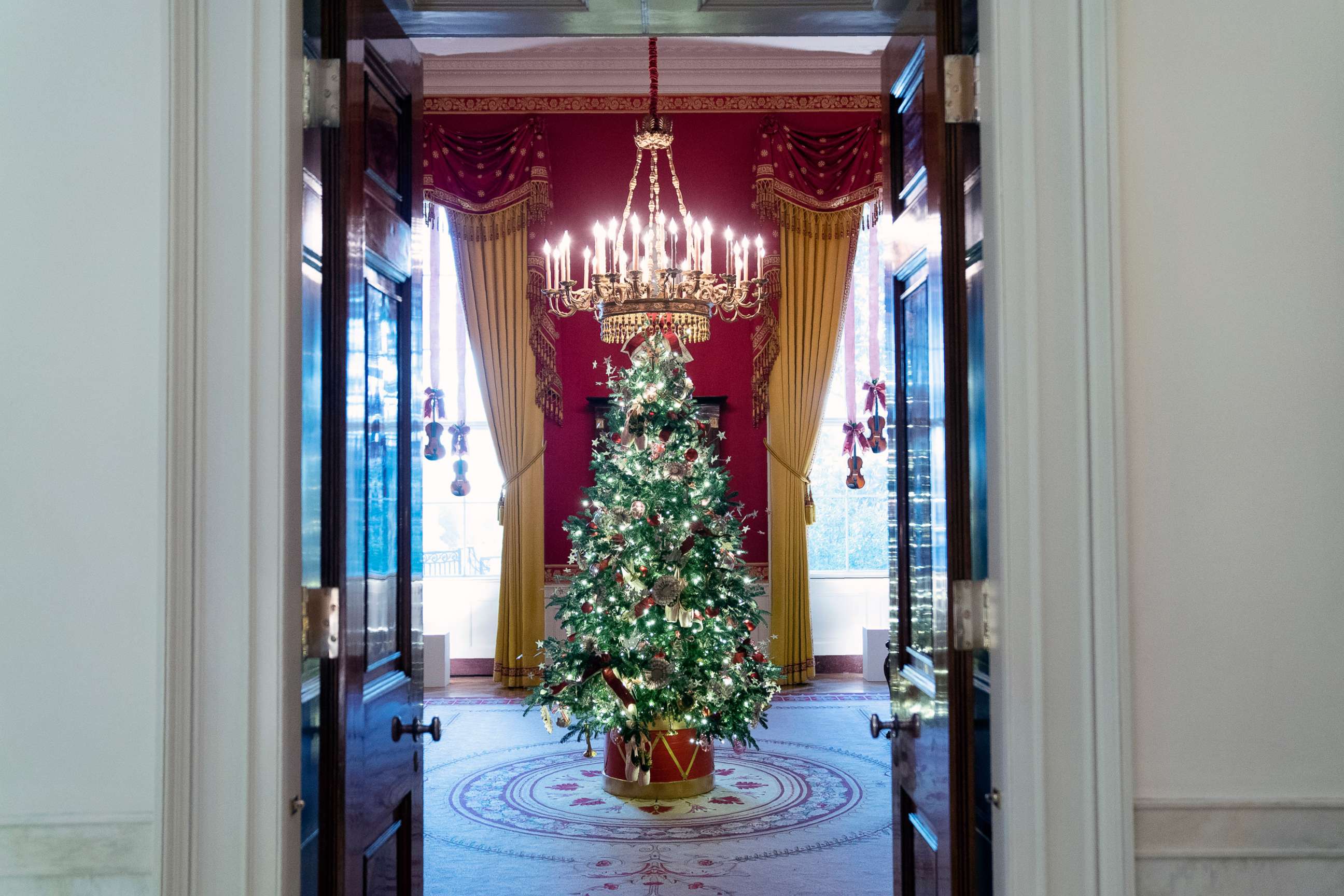 Trump is back -- on the Bidens' Christmas tree at the White House