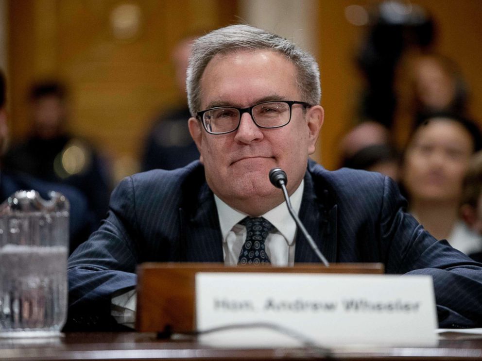 PHOTO: Andrew Wheeler arrives to testify at a Senate Environment and Public Works Committee hearing to be the administrator of the Environmental Protection Agency, on Capitol Hill in Washington, D.C., Jan. 16, 2019.