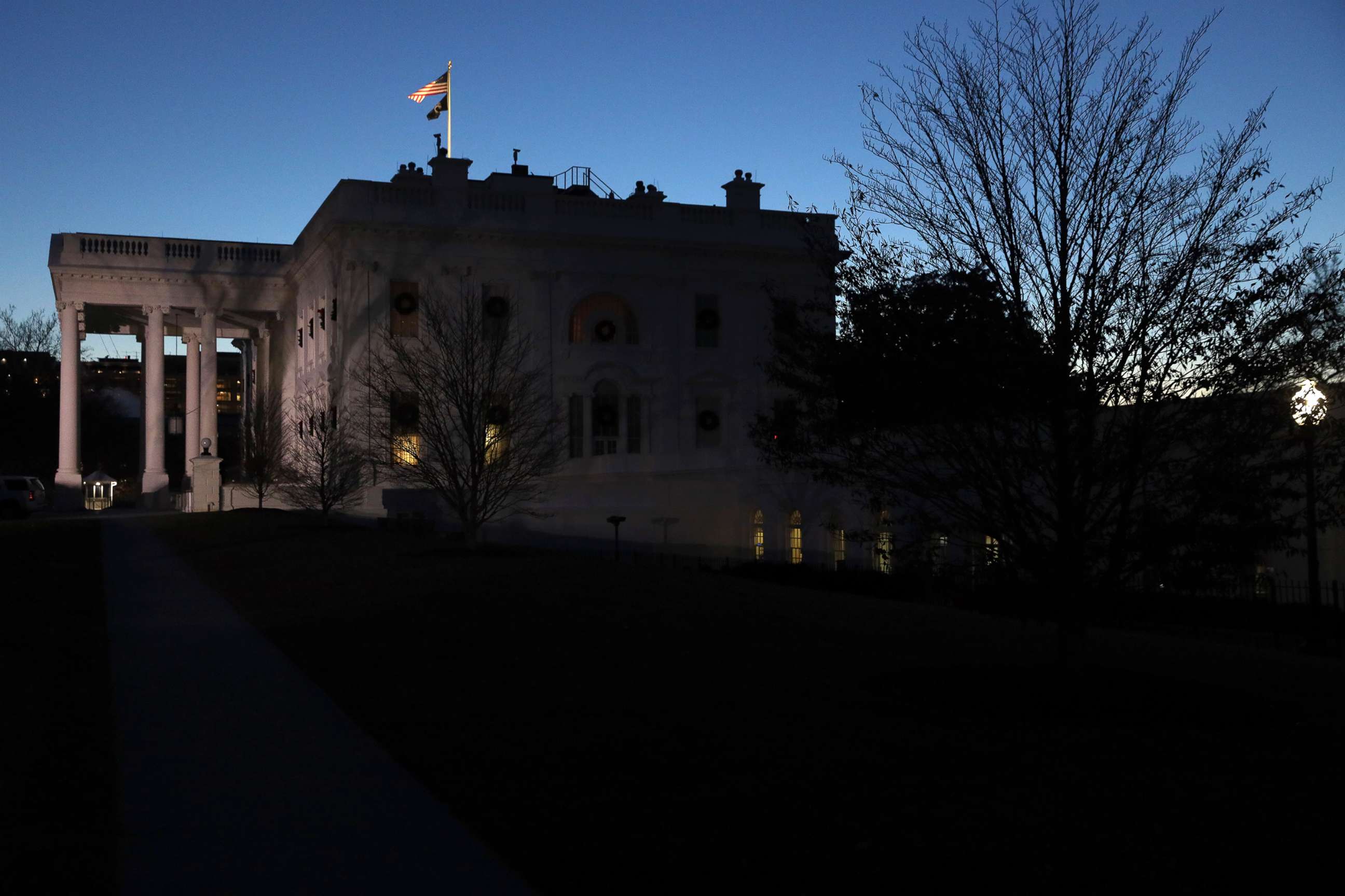 PHOTO: An exterior view of the White House is seen Dec. 18, 2019 in Washington, D.C., the day the U.S. House of Representatives is expected to vote on the two impeachment articles against President Donald Trump.