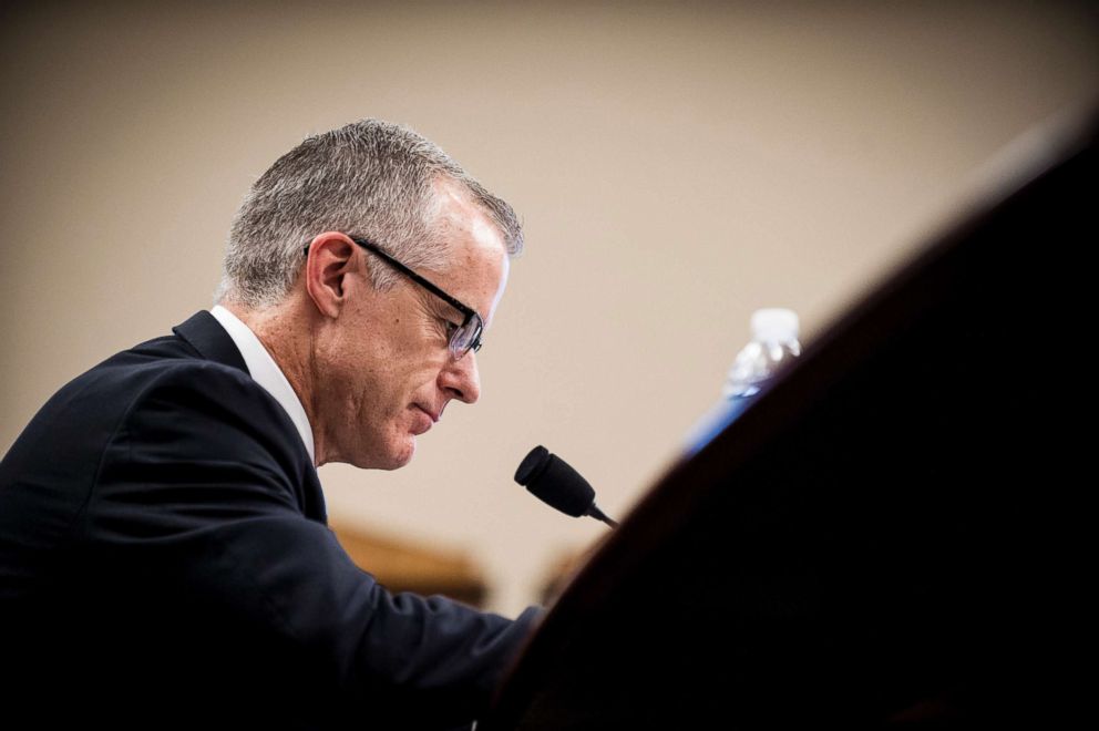 PHOTO: Acting FBI Director Andrew McCabe testifies before a House Appropriations subcommittee meeting on June 21, 2017 in Washington.