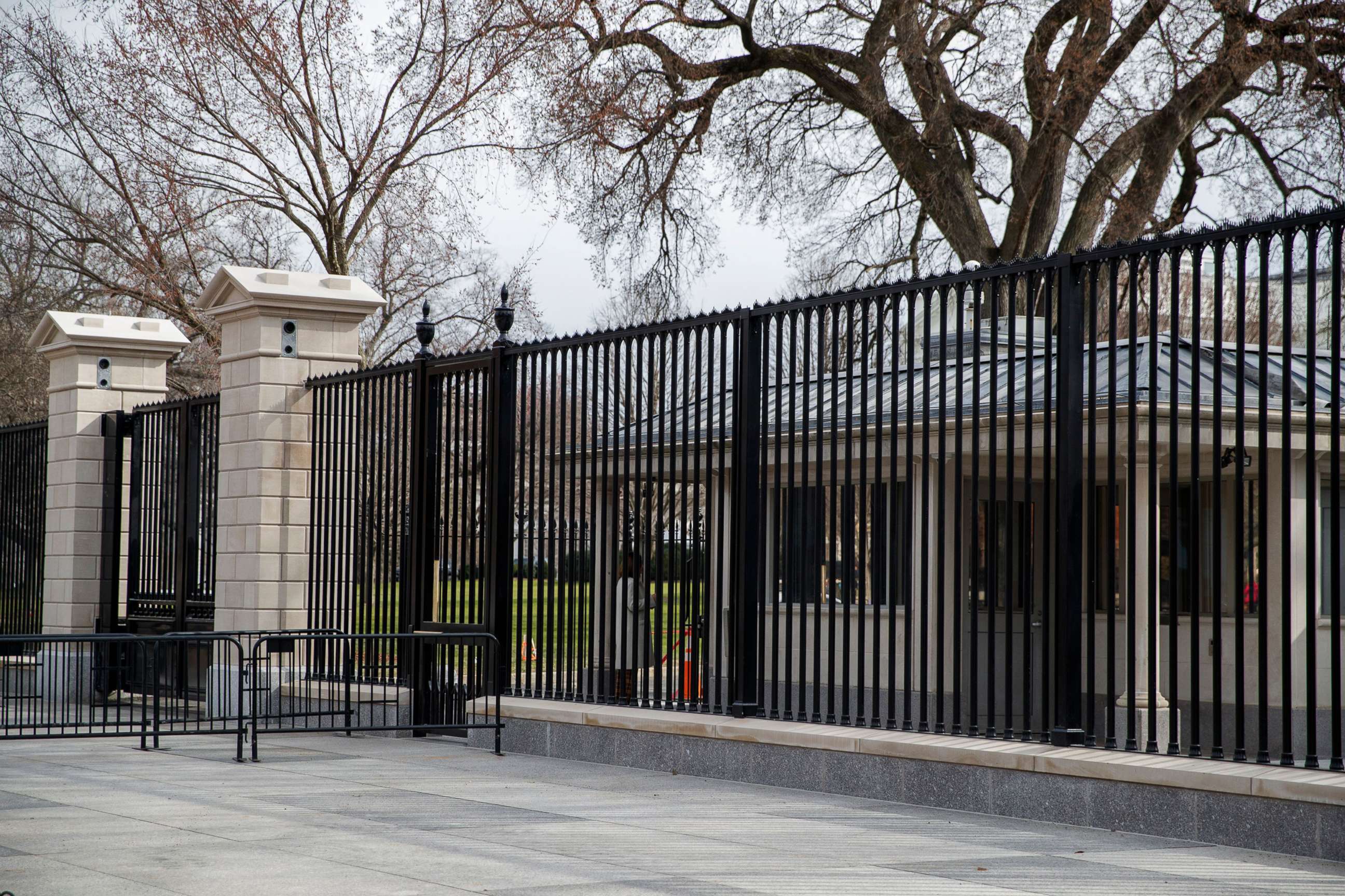 PHOTO: The gate and security on the northwest side of the White House, Feb. 24, 2020, in Washington, D.C.