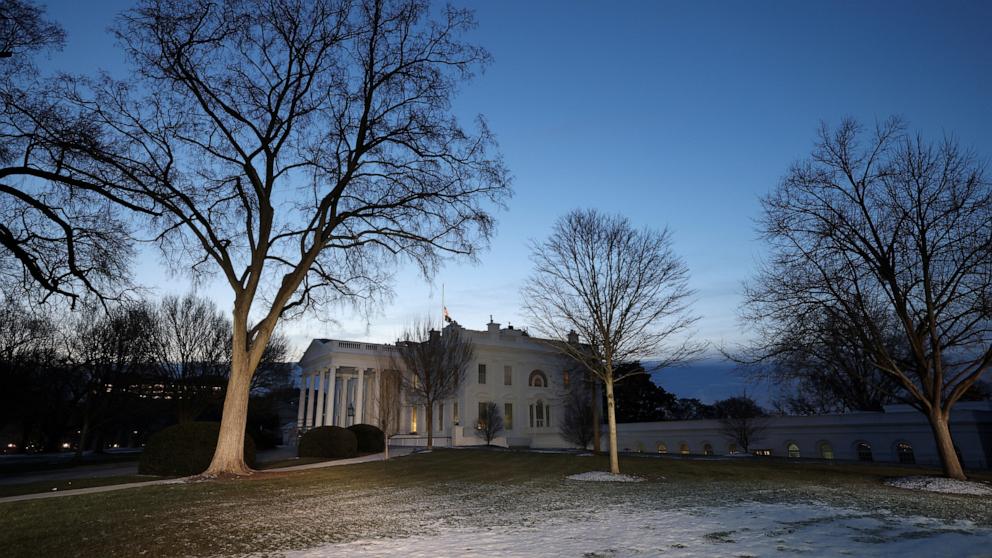 PHOTO: The White House on the first full day of the Trump administration in Washington, Jan. 21, 2025.