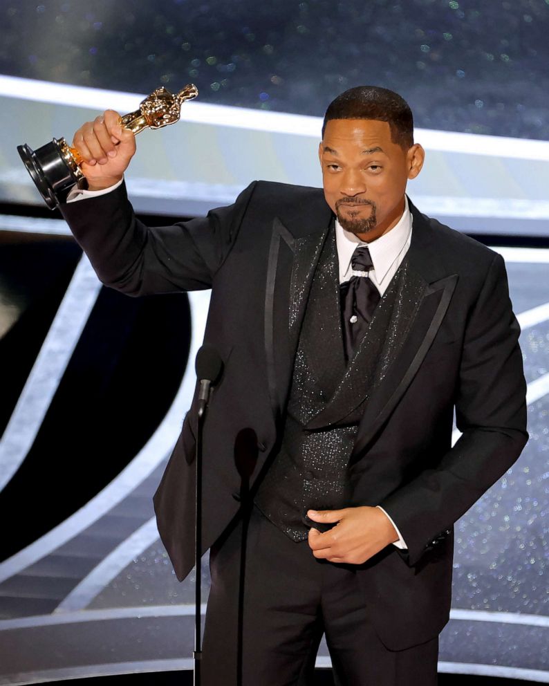 PHOTO: Will Smith accepts the Actor in a Leading Role award for "King Richard" onstage during the 94th Academy Awards, March 27, 2022, in Hollywood, Calif.