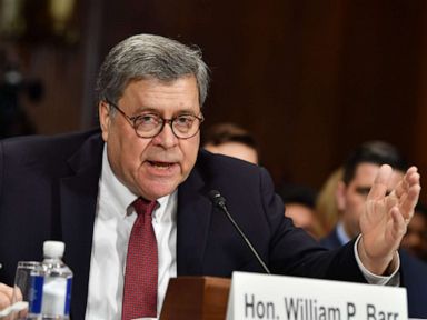 PHOTO: U.S. Attorney General William Barr testifies before a Senate Judiciary Committee hearing on Capitol Hill in Washington, May 1,2019.