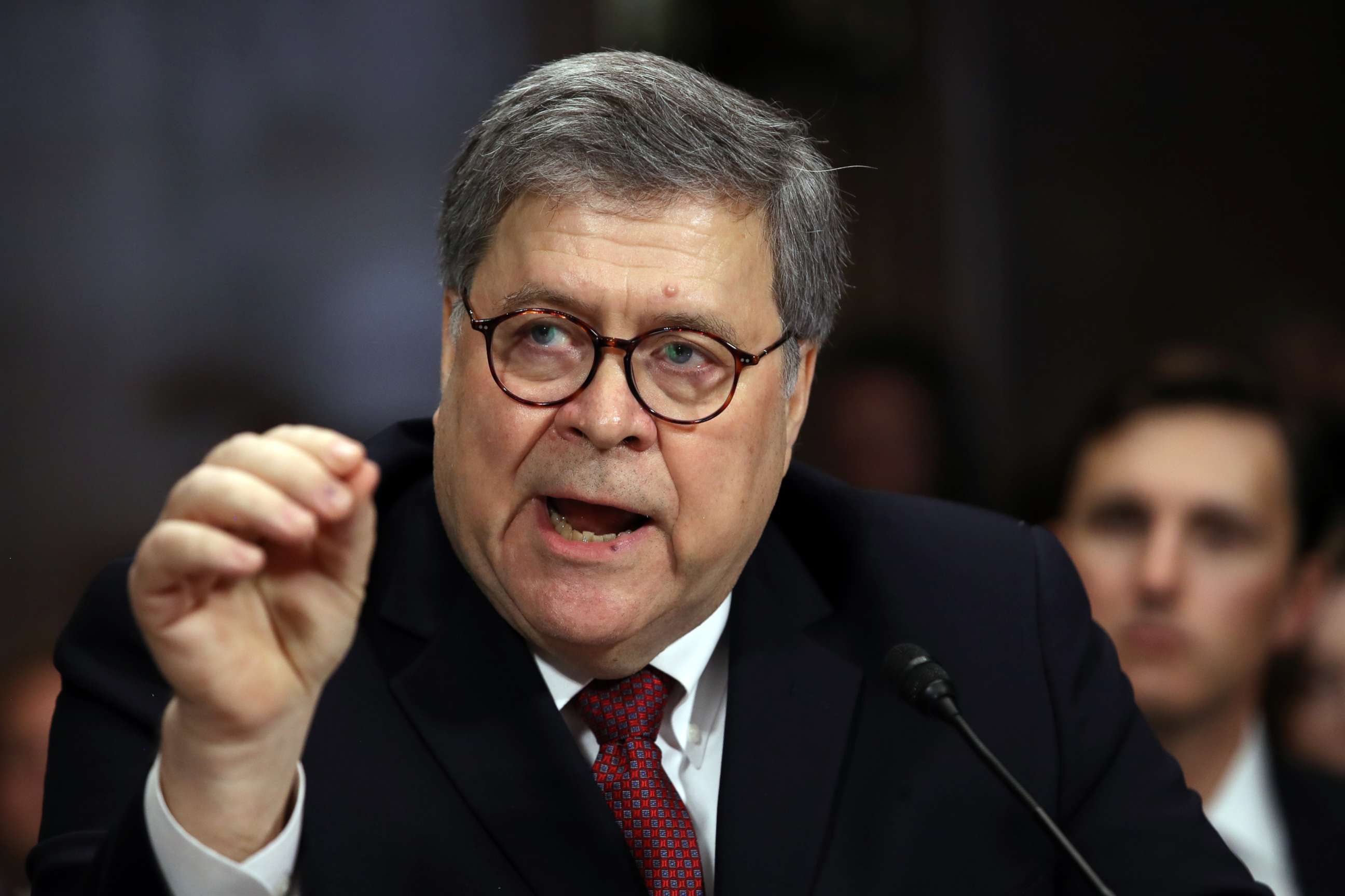 PHOTO: Attorney General William Barr testifies before the Senate Judiciary Committee May 1, 2019, in Washington.