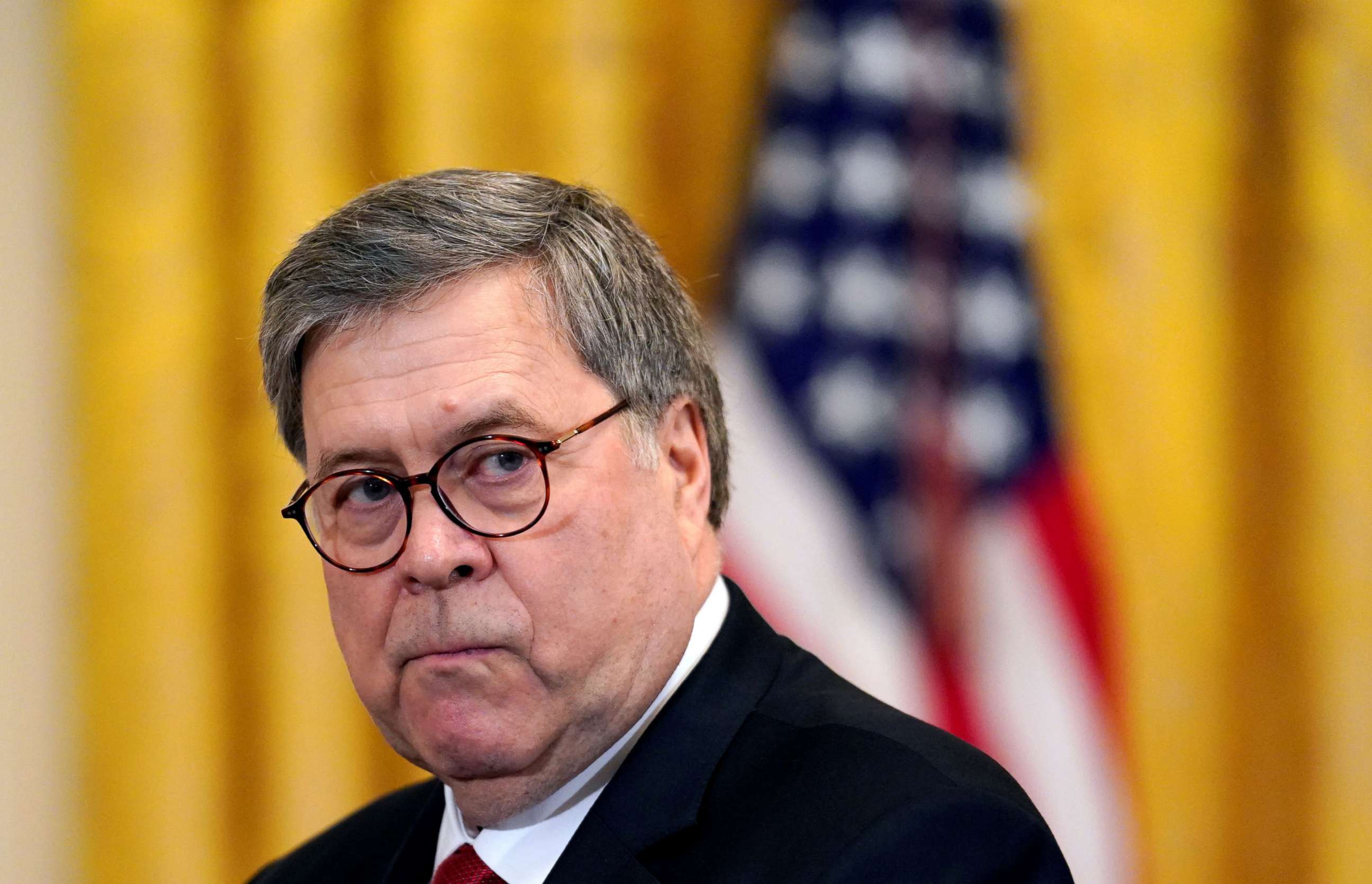 PHOTO: Attorney General William Barr takes part in the "2019 Prison Reform Summit" in the East Room of the White House in Washington, April 1, 2019.