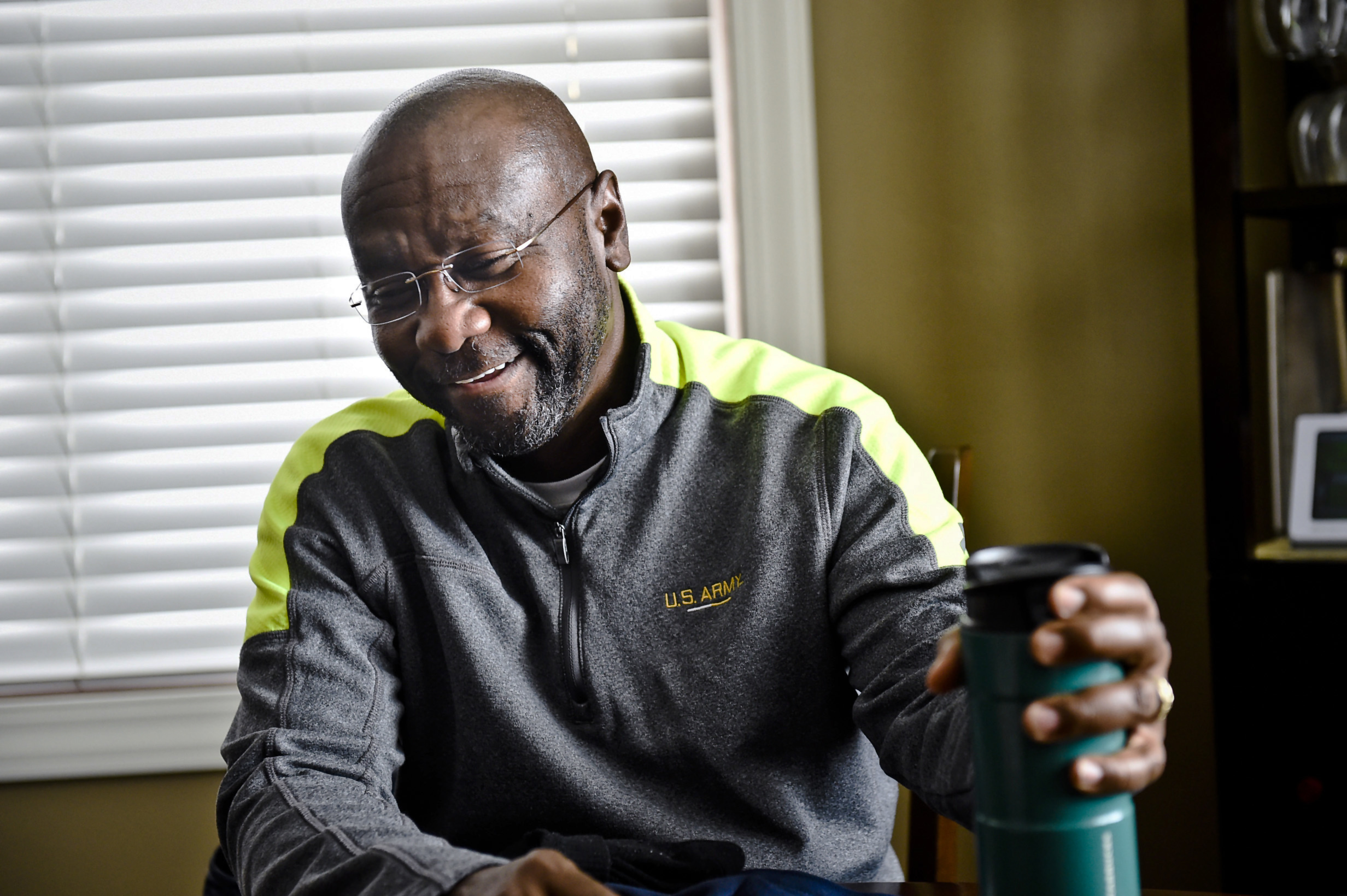 PHOTO: In a Wednesday, Nov. 8, 2017 file photo, Wilmot Collins, newly elected Helena, Mont. mayor, speaks with the press in his home.