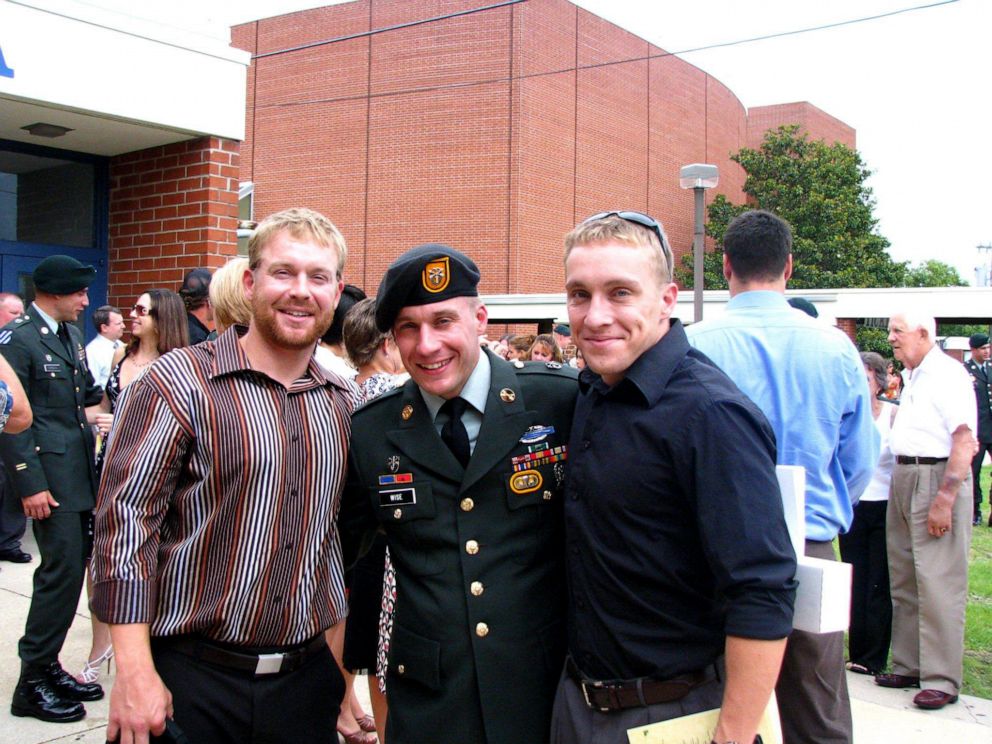 PHOTO: Jeremy, Ben, and Beau Wise attend Ben's Special Forces Graduation at Fort Bragg, North Carolina, in 2008.