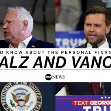 The vice presidential nominees, Democrat Tim Walz and Republican JD Vance, sharply disagree on various issues, and the differences in their finances are just as stark.