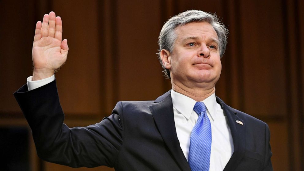 Christopher Wray testifies as the FBI faces scrutiny over whether it properly shared intelligence leading up to the insurrection.