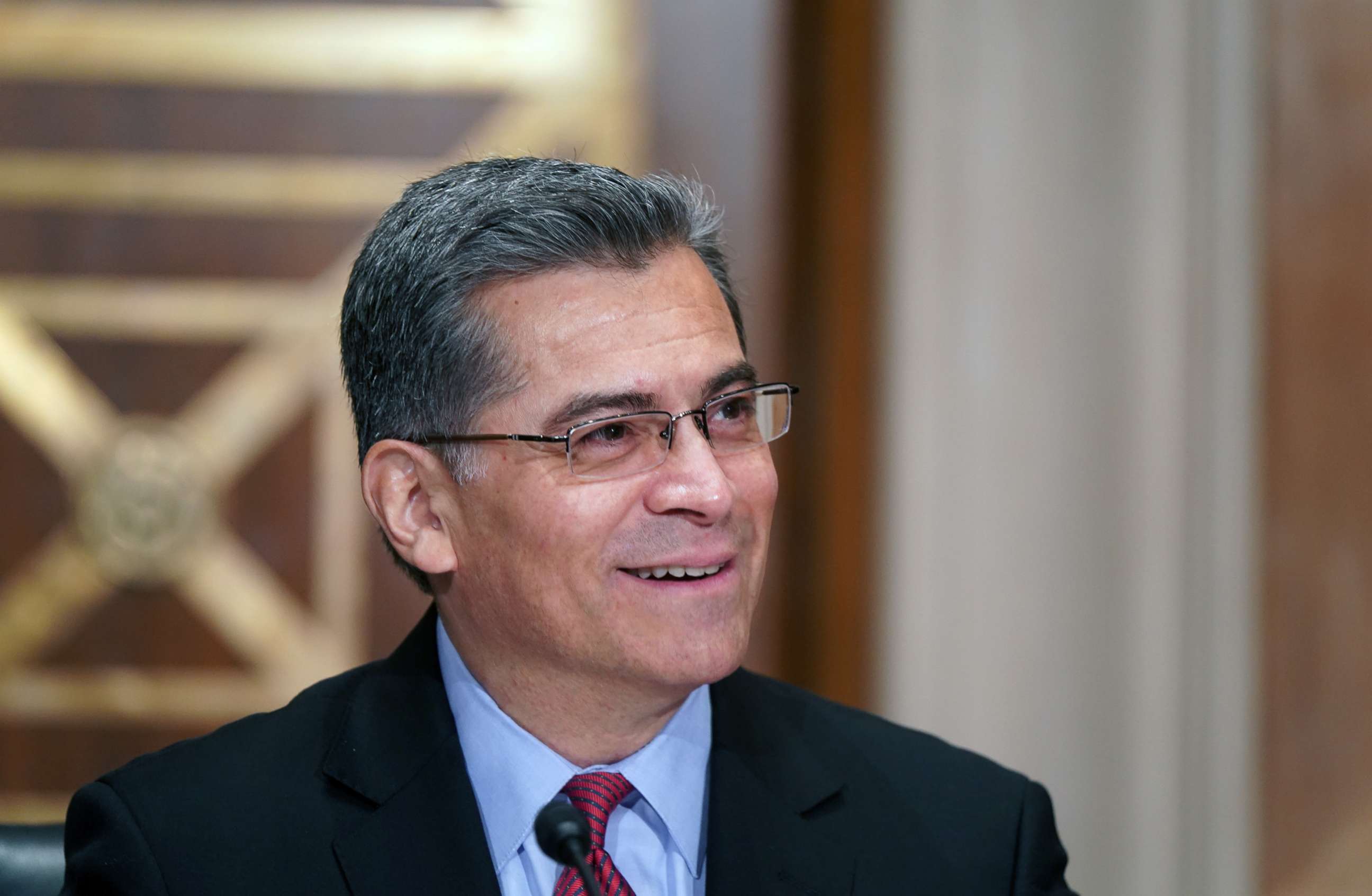 PHOTO: Xavier Becerra, President Biden's nominee for Secretary of Health and Human Services, testifies during his confirmation hearing before the Senate Health, Education, Labor and Pensions Committee at the U.S. Capitol in Washington D.C., Feb. 23, 2021.