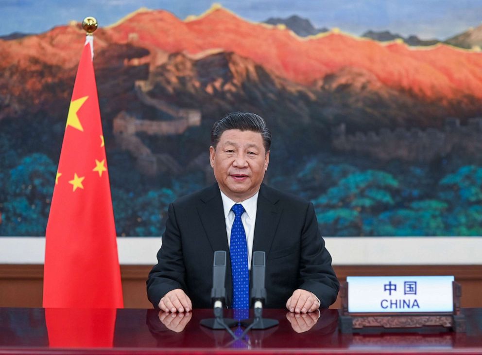 PHOTO: Chinese President Xi Jinping delivers a speech at the opening of the 73rd World Health Assembly via video link in Beijing, May 18, 2020.