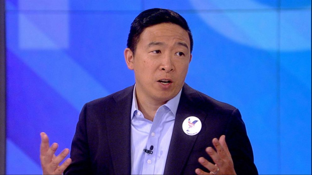 PHOTO: Democratic presidential candidate and entrepreneur Andrew Yang makes a guest appearance on ABC's "The View," July 8, 2019.