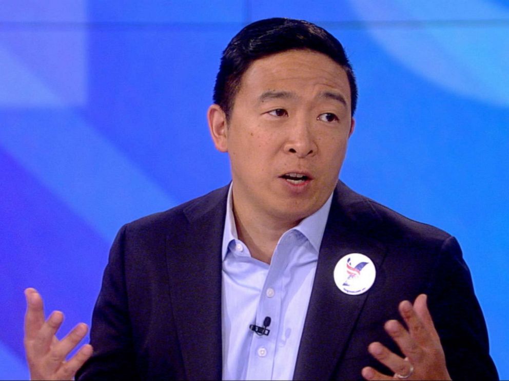 PHOTO: Democratic presidential candidate and entrepreneur Andrew Yang makes a guest appearance on ABCs The View, July 8, 2019.