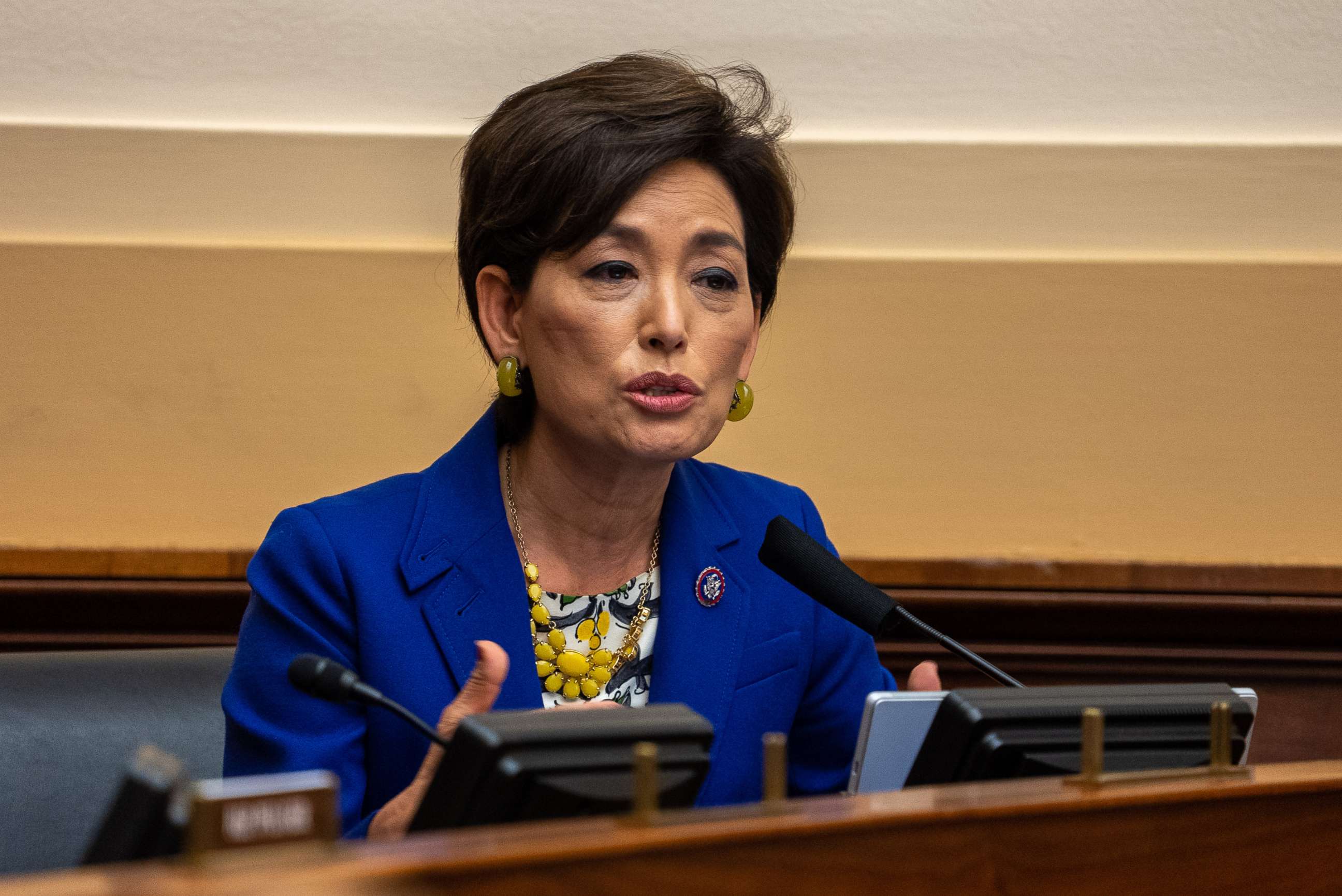 PHOTO: Rep. Young Oak Kim questions Secretary of State Antony Blinken during a hearing of the House Committee on Foreign Affairs on Capitol Hill on March 10, 2021, in Washington.