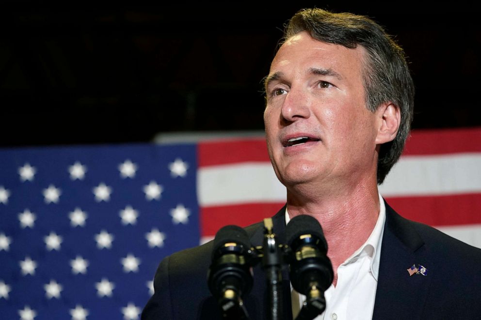 PHOTO: Republican gubernatorial candidate, Glenn Youngkin, speaks during an event in Richmond, Va., May 11, 2021