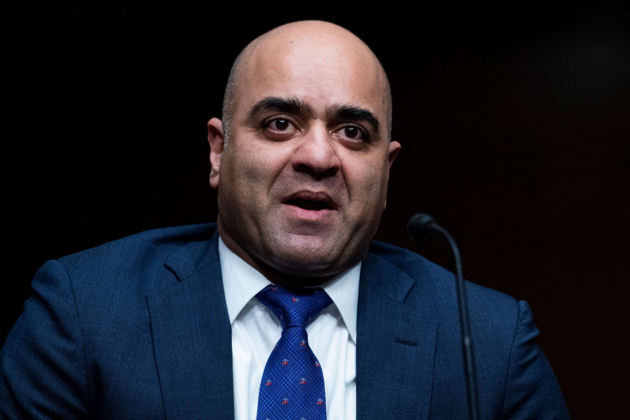 PHOTO: In this April 28, 2021, file photo, Zahid N. Quraishi, nominee to be US District Judge for the District of New Jersey, testifies during a Senate Judiciary Committee hearing on Capitol Hill in Washington, D.C.