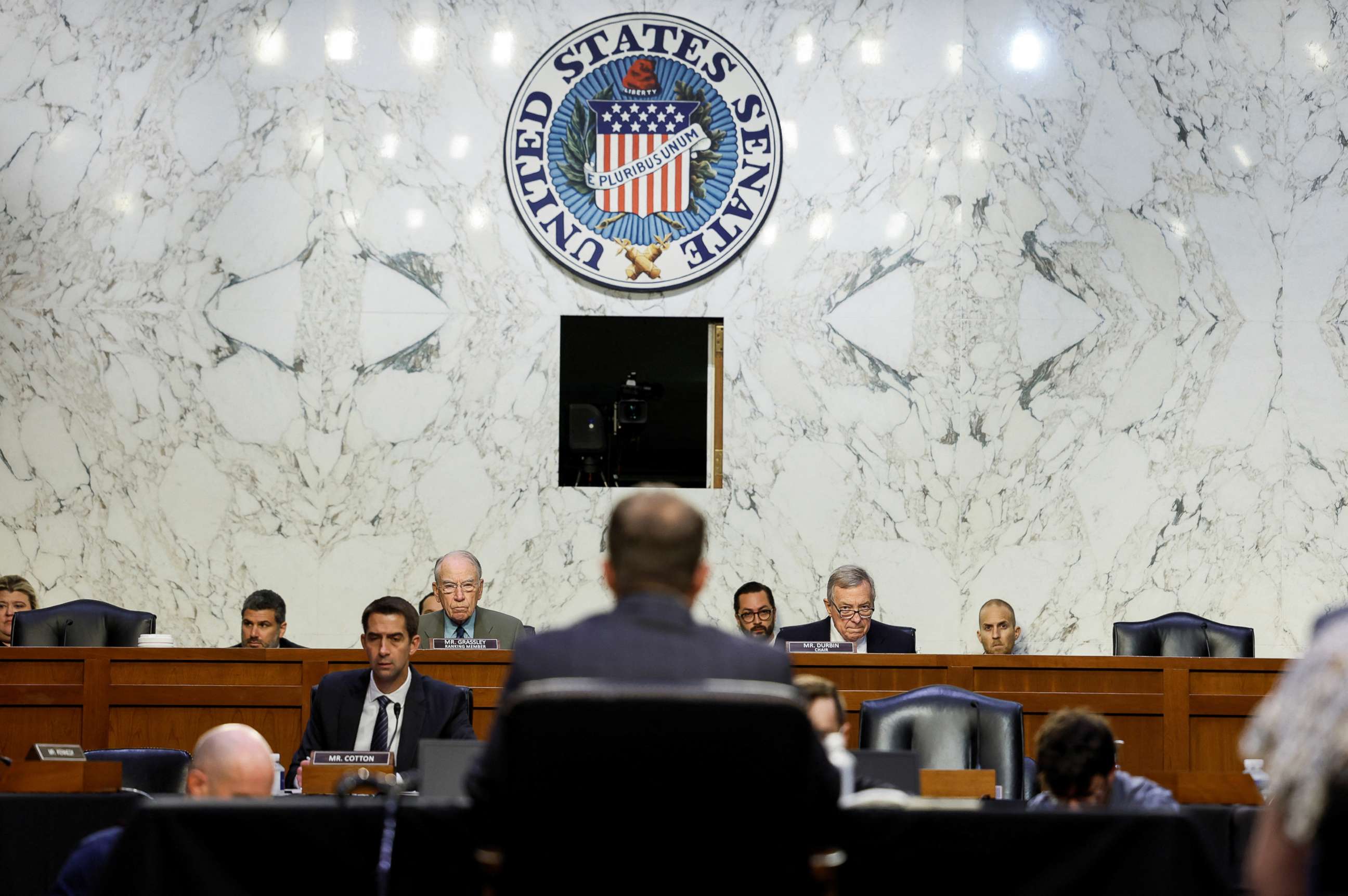 PHOTO: Twitter Inc.'s former security chief Peiter "Mudge" Zatko testifies before a Senate Judiciary Committee hearing on Capitol Hill in Washington, Sept. 13, 2022.