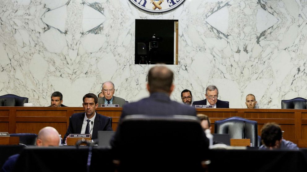 PHOTO: Twitter Inc.'s former security chief Peiter "Mudge" Zatko testifies before a Senate Judiciary Committee hearing on Capitol Hill in Washington, Sept. 13, 2022.