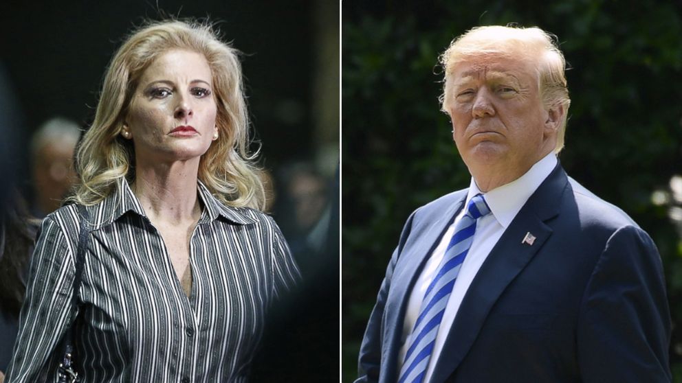 Summer Zervos, who is suing President Donald Trump in a defamation lawsuit, leaves Manhattan Supreme Court after a hearing in New York, Dec. 5, 2017. President Donald Trump walks to Marine One on the South Lawn of the White House, June 1, 2018.